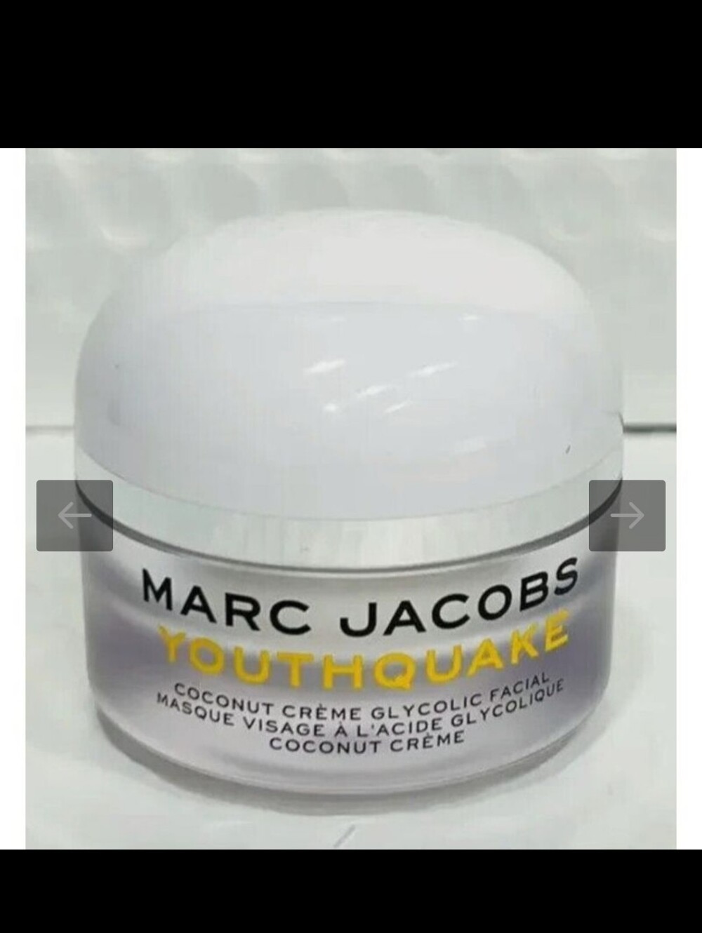 Marc Jacobs Youthquake Facial Mask Jar in White and Yellow .5 Oz